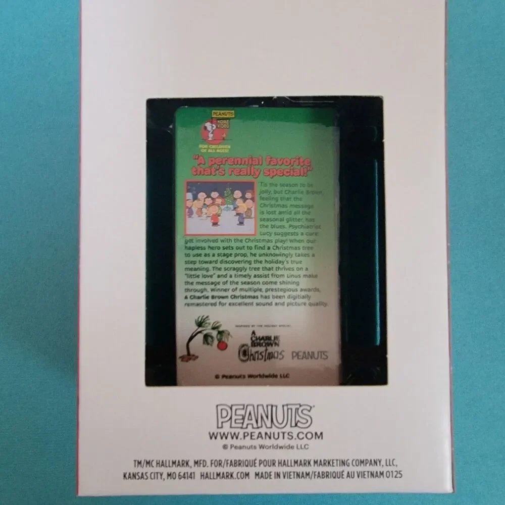 HALLMARK Ornament 2025 NEW! Charlie Brown Christmas VHS tape 3